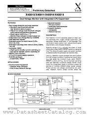 X40015 datasheet pdf Xicor