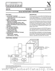 X24C45 datasheet pdf Xicor