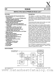 X24640 datasheet pdf Xicor