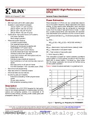 XC95288XV-SERIES datasheet pdf Xilinx