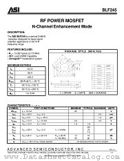 BLF245 datasheet pdf Advanced Semiconductor