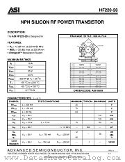 HF220-28 datasheet pdf Advanced Semiconductor