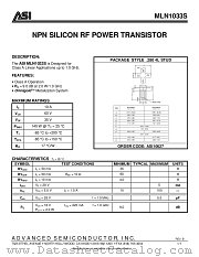 MLN1033S datasheet pdf Advanced Semiconductor
