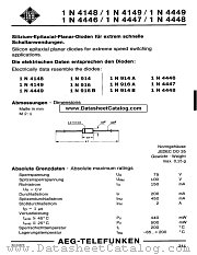 1N4448 datasheet pdf AEG-TELEFUNKEN