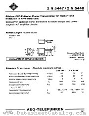 2N5447 datasheet pdf AEG-TELEFUNKEN