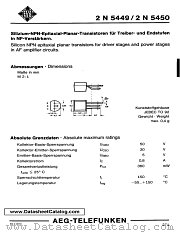 2N5450 datasheet pdf AEG-TELEFUNKEN