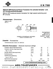 2N708 datasheet pdf AEG-TELEFUNKEN