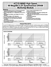 ACT-D1M96S-020F20T datasheet pdf Aeroflex Circuit Technology
