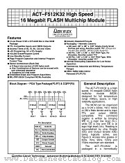 ACT-F512K32N-120P7T datasheet pdf Aeroflex Circuit Technology