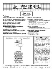 ACT-F512K8N-060P4T datasheet pdf Aeroflex Circuit Technology