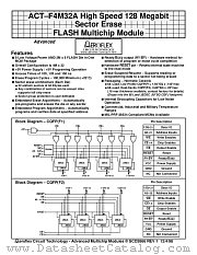 ACT-F4M32A-100F1T datasheet pdf Aeroflex Circuit Technology