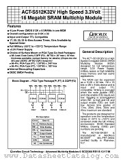 ACT-S512K32V-045F2M datasheet pdf Aeroflex Circuit Technology