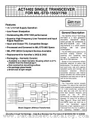 ACT4402-I datasheet pdf Aeroflex Circuit Technology