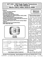 ACT4460 datasheet pdf Aeroflex Circuit Technology