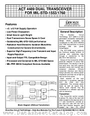 ACT4489-DF datasheet pdf Aeroflex Circuit Technology
