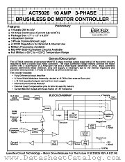 ACT5026 datasheet pdf Aeroflex Circuit Technology