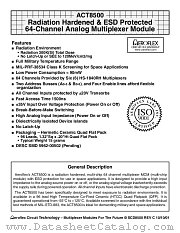 ACT8500-T datasheet pdf Aeroflex Circuit Technology
