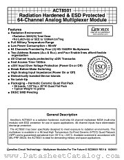 ACT8501-I datasheet pdf Aeroflex Circuit Technology