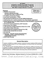 ACT8504-I datasheet pdf Aeroflex Circuit Technology