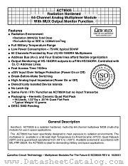 ACT8505-I datasheet pdf Aeroflex Circuit Technology
