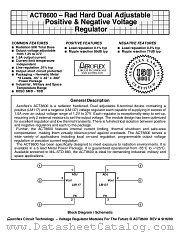 ACT8600 datasheet pdf Aeroflex Circuit Technology