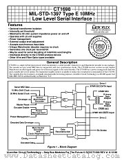 CT1698 datasheet pdf Aeroflex Circuit Technology