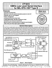 CT1815 datasheet pdf Aeroflex Circuit Technology