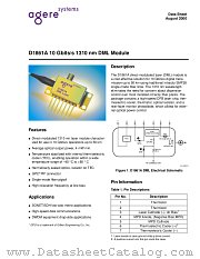 D1861A datasheet pdf Agere Systems
