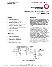 W3013 datasheet pdf Agere Systems