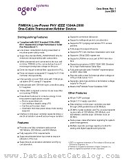 FW801A datasheet pdf Agere Systems