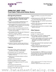 FW804 datasheet pdf Agere Systems