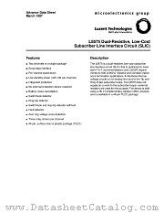 LUCL8575BP-TR datasheet pdf Agere Systems