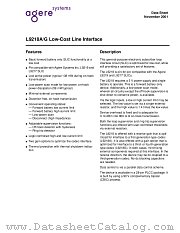 L9218A datasheet pdf Agere Systems