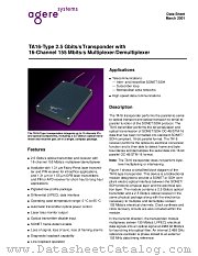 TA16S2CAA datasheet pdf Agere Systems