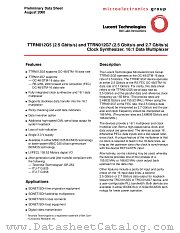 TTRN012G5 datasheet pdf Agere Systems