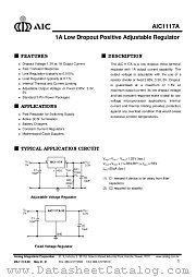 AIC1117ACY datasheet pdf Analog Integrations Corporation