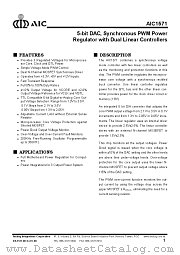 AIC1571 datasheet pdf Analog Integrations Corporation