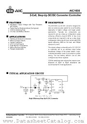 AIC1630-3CS datasheet pdf Analog Integrations Corporation