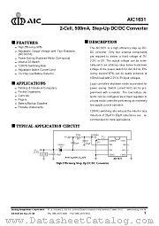 AIC1631-5CS datasheet pdf Analog Integrations Corporation