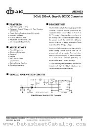 AIC1633ACN datasheet pdf Analog Integrations Corporation