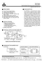 AIC1652CN datasheet pdf Analog Integrations Corporation