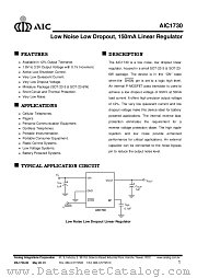 AIC1730-285CQ datasheet pdf Analog Integrations Corporation