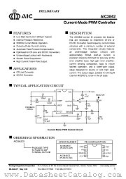 AIC3842CN datasheet pdf Analog Integrations Corporation