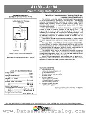 A1181 datasheet pdf Allegro MicroSystems