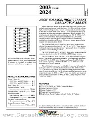 ULQ2023A datasheet pdf Allegro MicroSystems