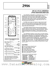 UDN2916 datasheet pdf Allegro MicroSystems