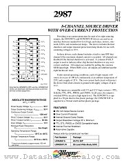 UDN2987 datasheet pdf Allegro MicroSystems