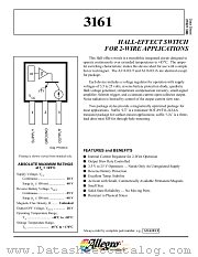 A3161ELT datasheet pdf Allegro MicroSystems