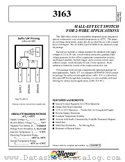 A3163ELT datasheet pdf Allegro MicroSystems