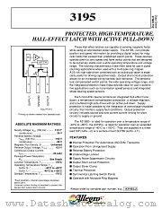 A3195EU datasheet pdf Allegro MicroSystems